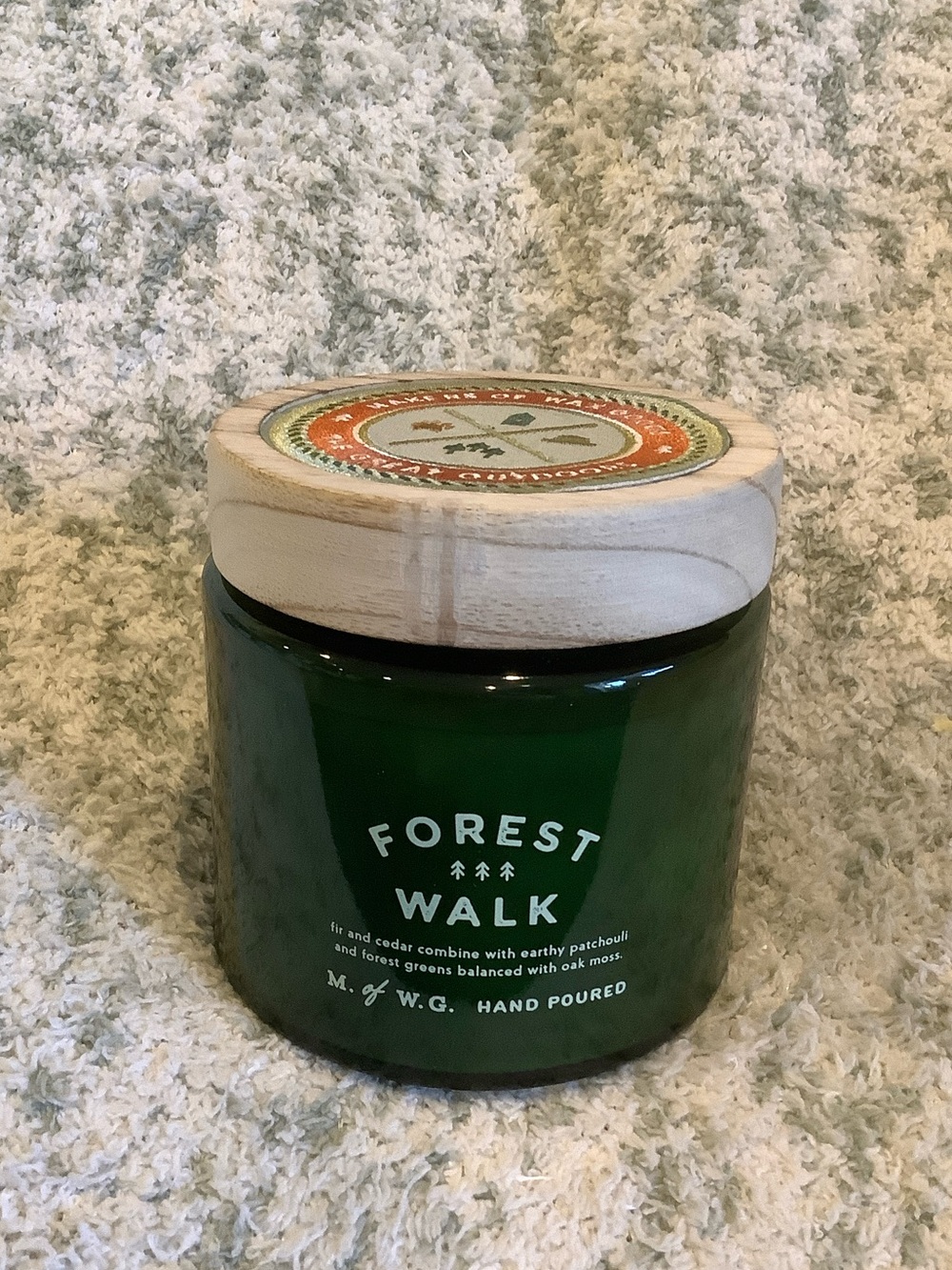 Forest Walk Hand Poured Scented Soy Wax Candle With Pressure Lid NWT 12.20 oz.